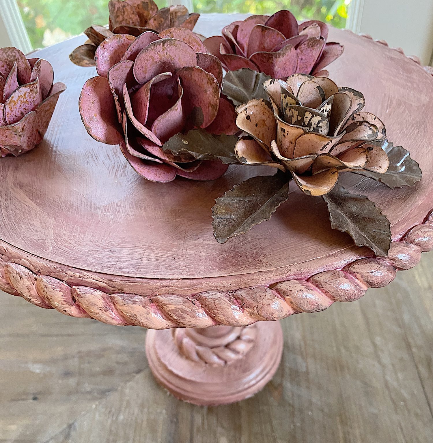 Fall DIY Pink Cake Stand