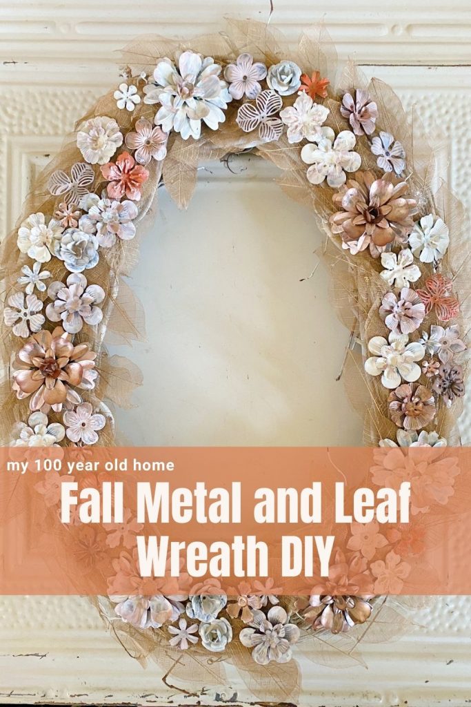 Fall Metal and Leaf Wreath DIY