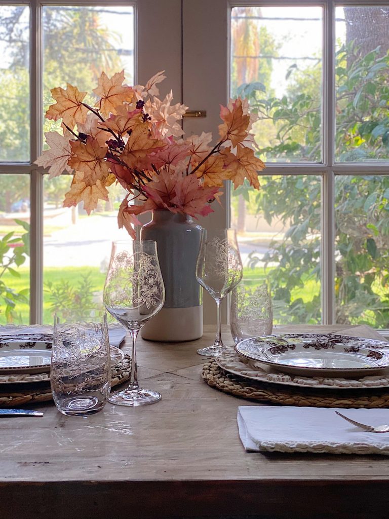 Fall Table Setting DIY Clay Chargers