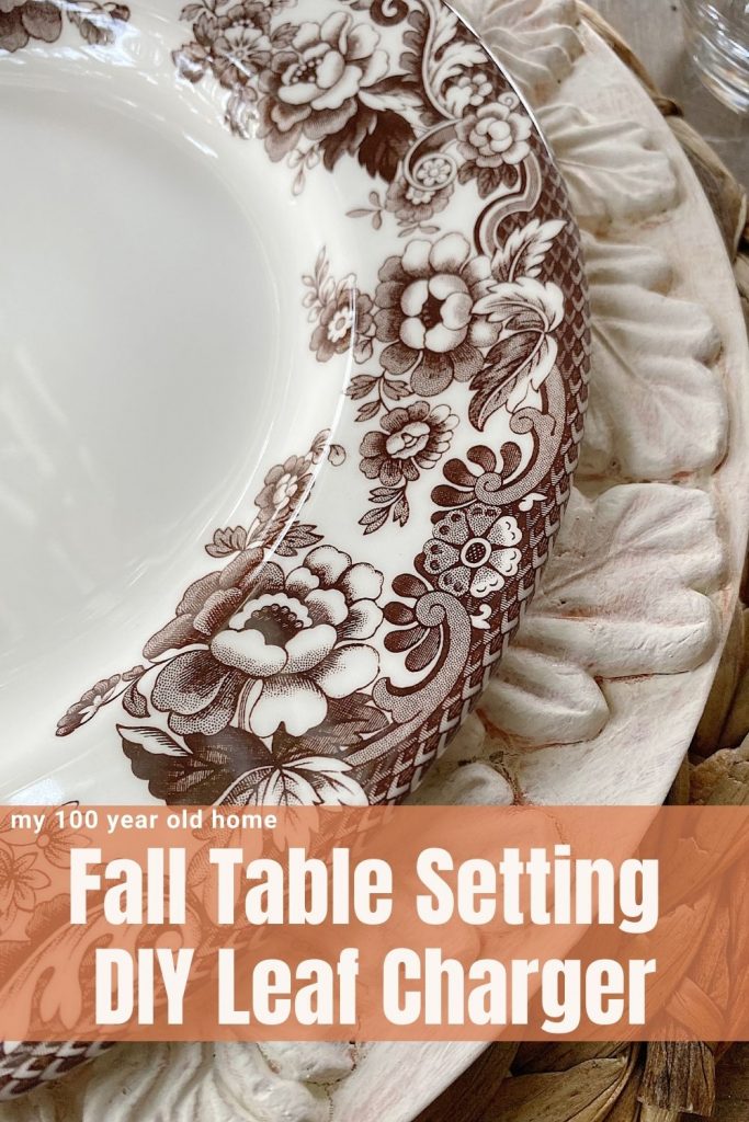 Fall Table Setting DIY Leaf Charger