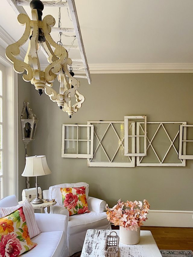 How to Make a Ladder DIY Chandelier MY 100 YEAR OLD HOME