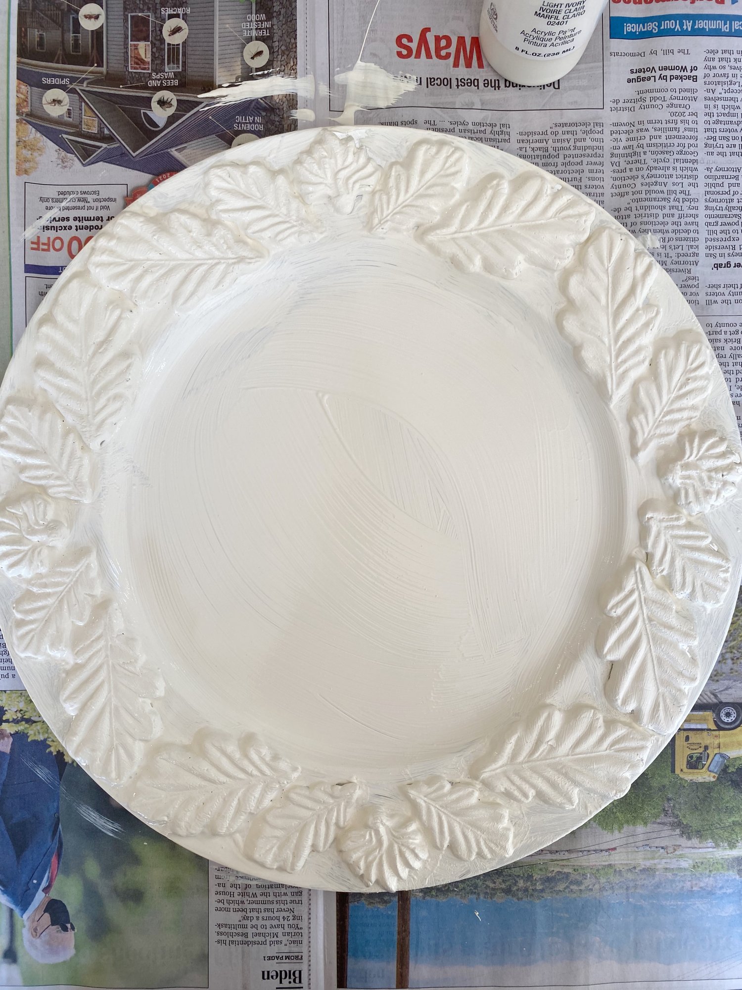 Painting the Leaf Wreath