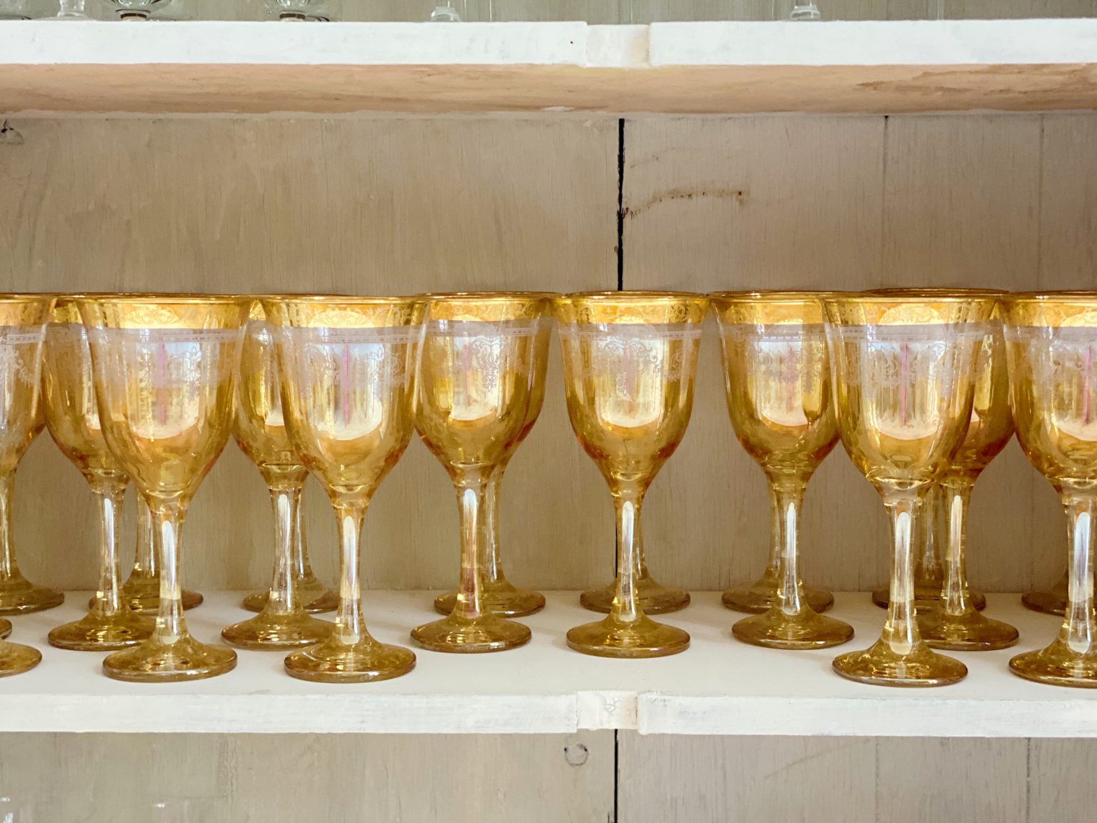White Painted Furniture Wine Glasses