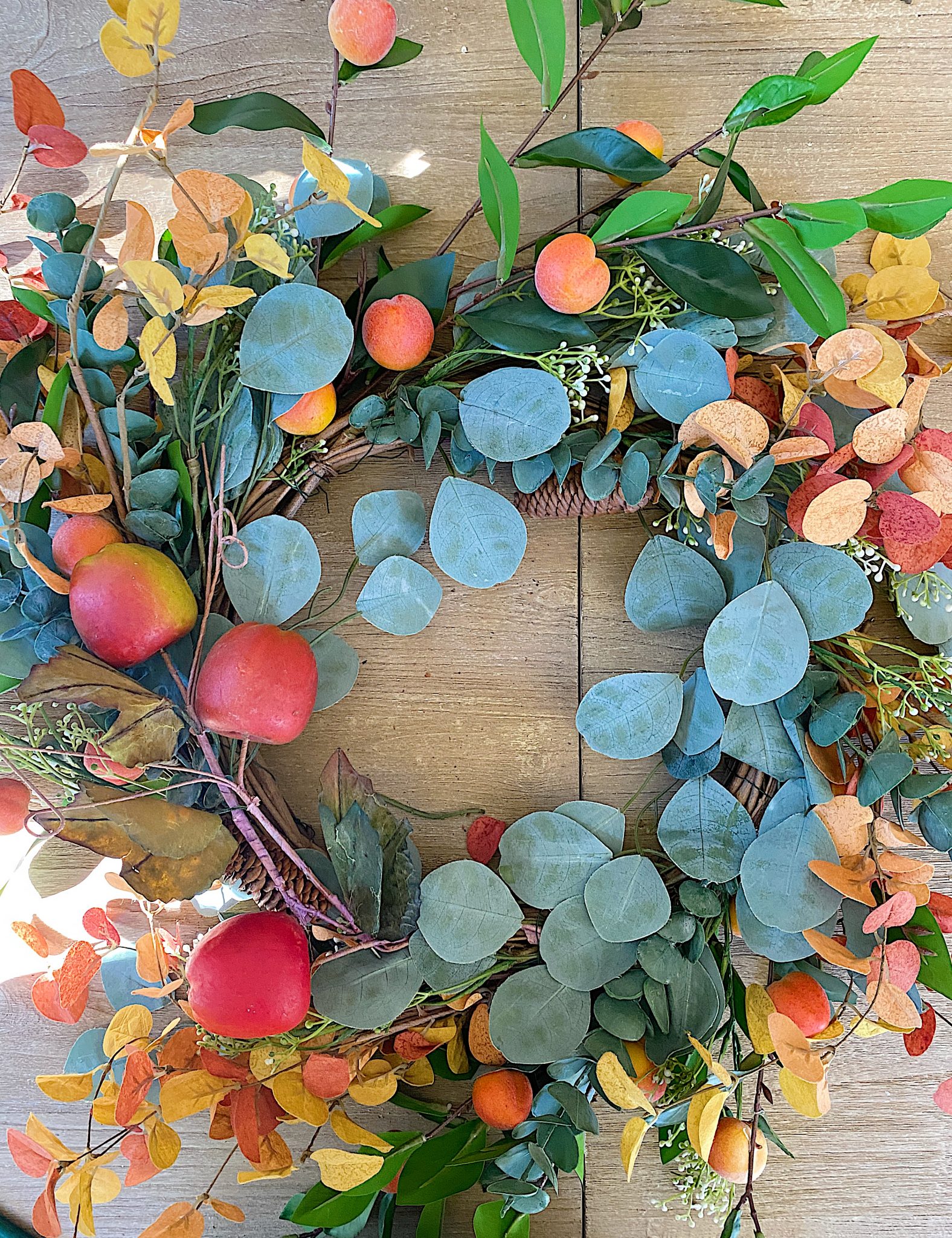 Easy Fall Thanksgiving Wreath.