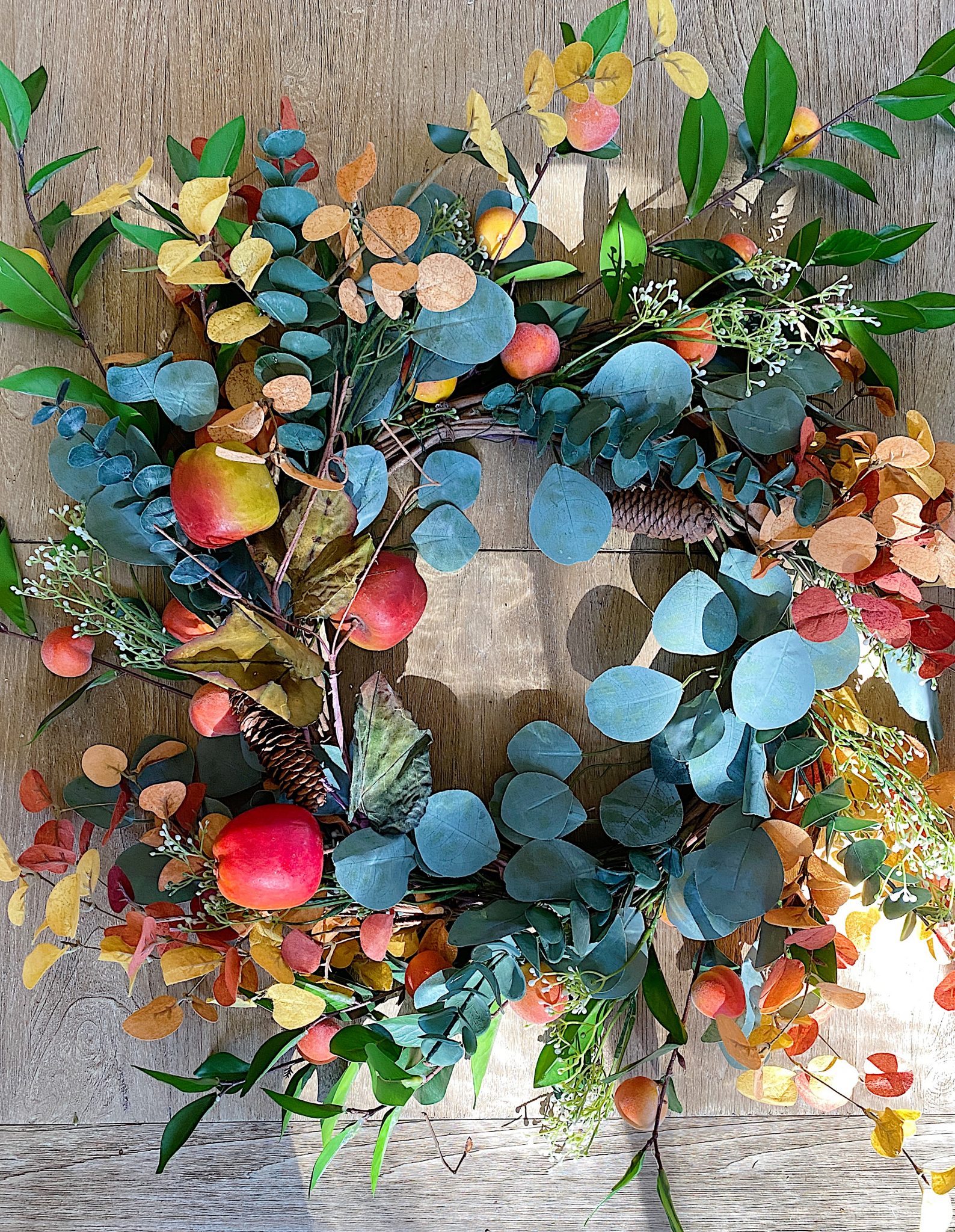 Easy Fall Thanksgiving Wreath.
