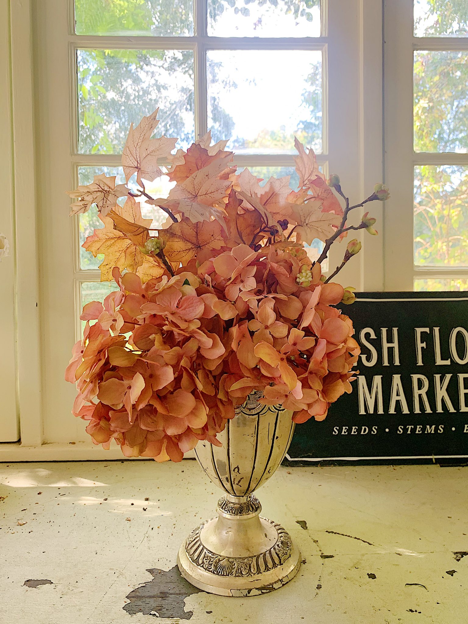Easy Thanksgiving Faux Flower Arrangement 2