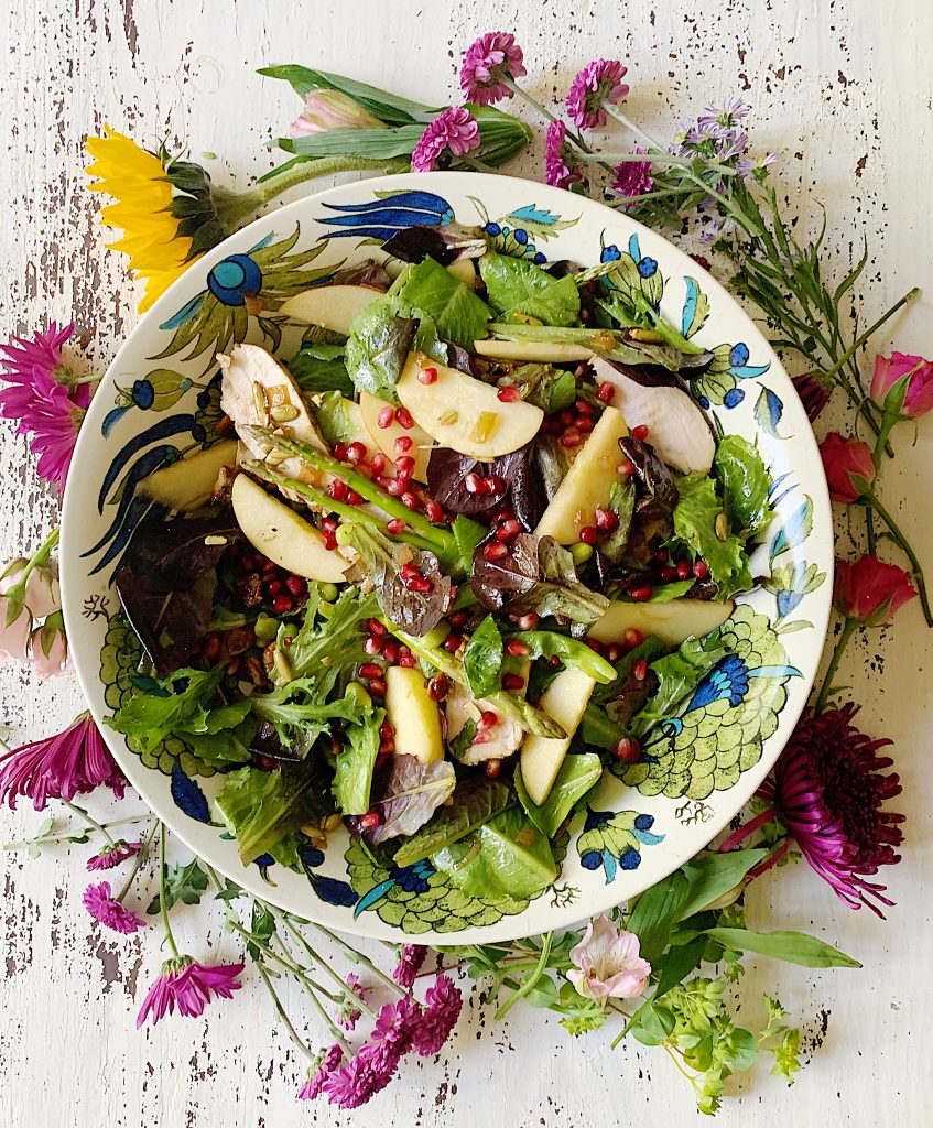 Fall Harvest Salad with Sweet Onion Dressing