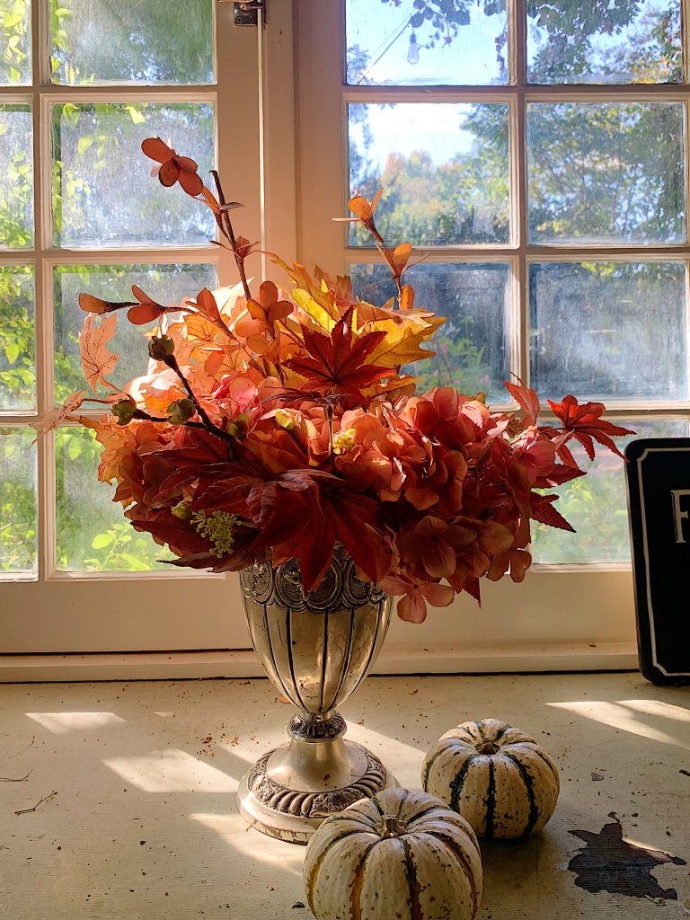 Faux Thanksgiving flowers