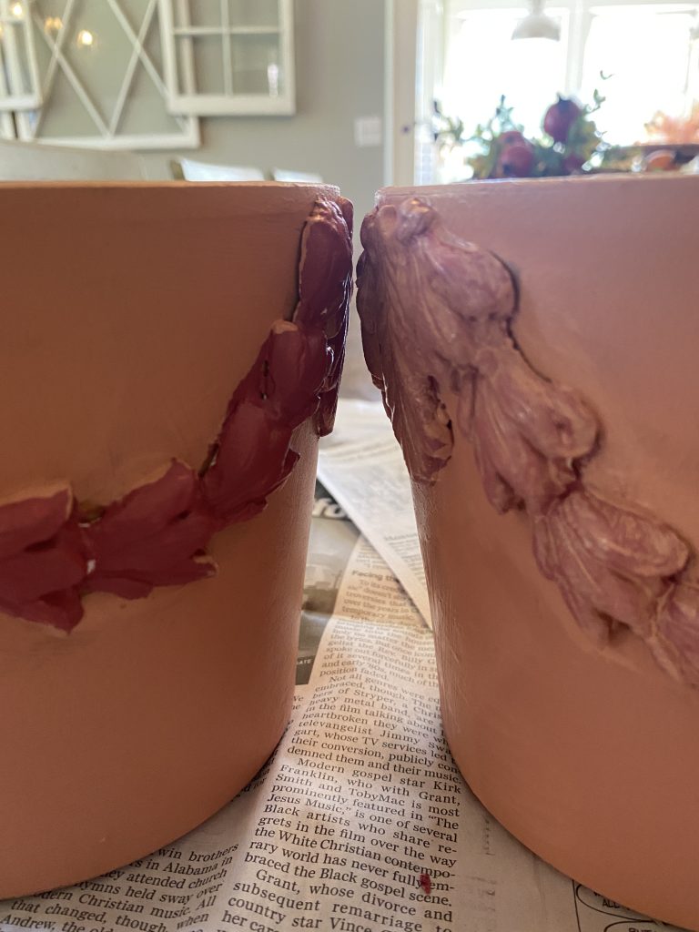 Painting the Moulds Ceramic Planter DIY