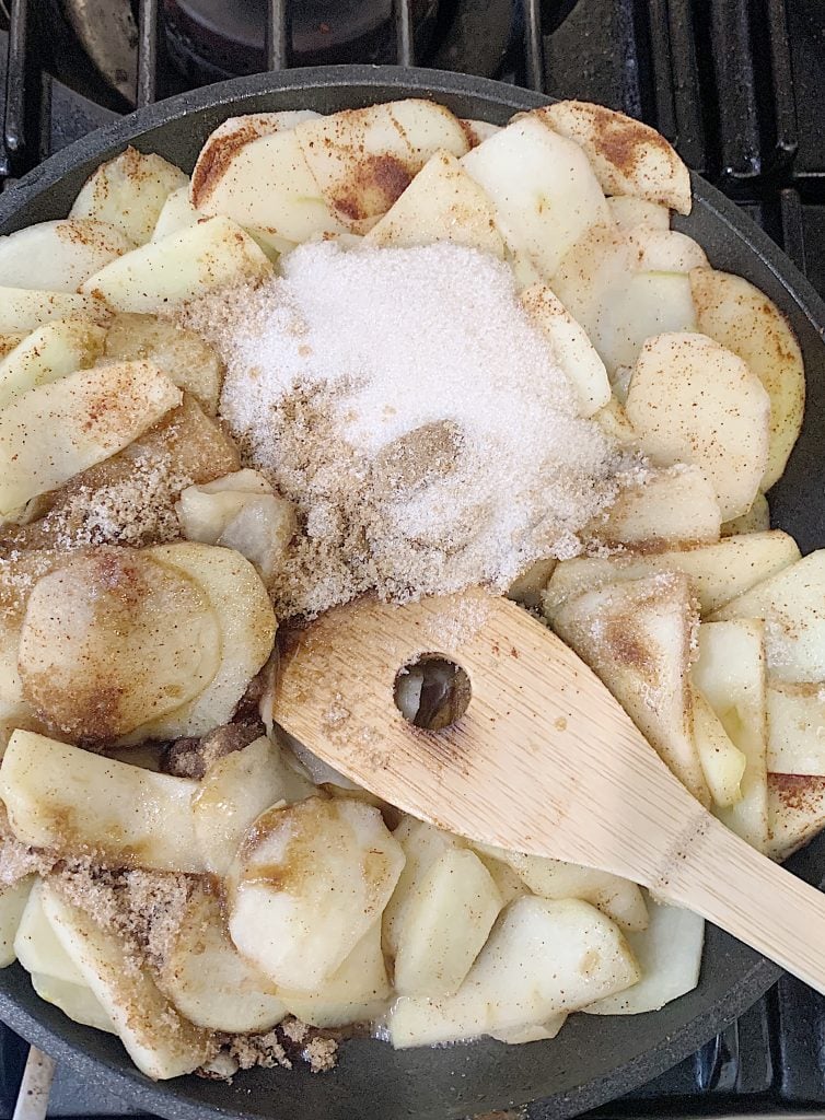 Warm Apple Pie Crust Cooking the Apples