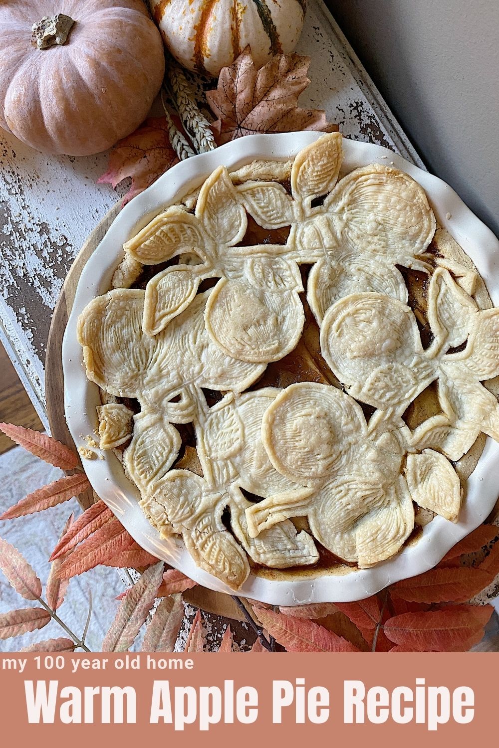 Fall baking is one of my favorite things so I made the most beautiful Warm Apple Pie a La Mode. I used a stamp from Iron Orchid Designs!
