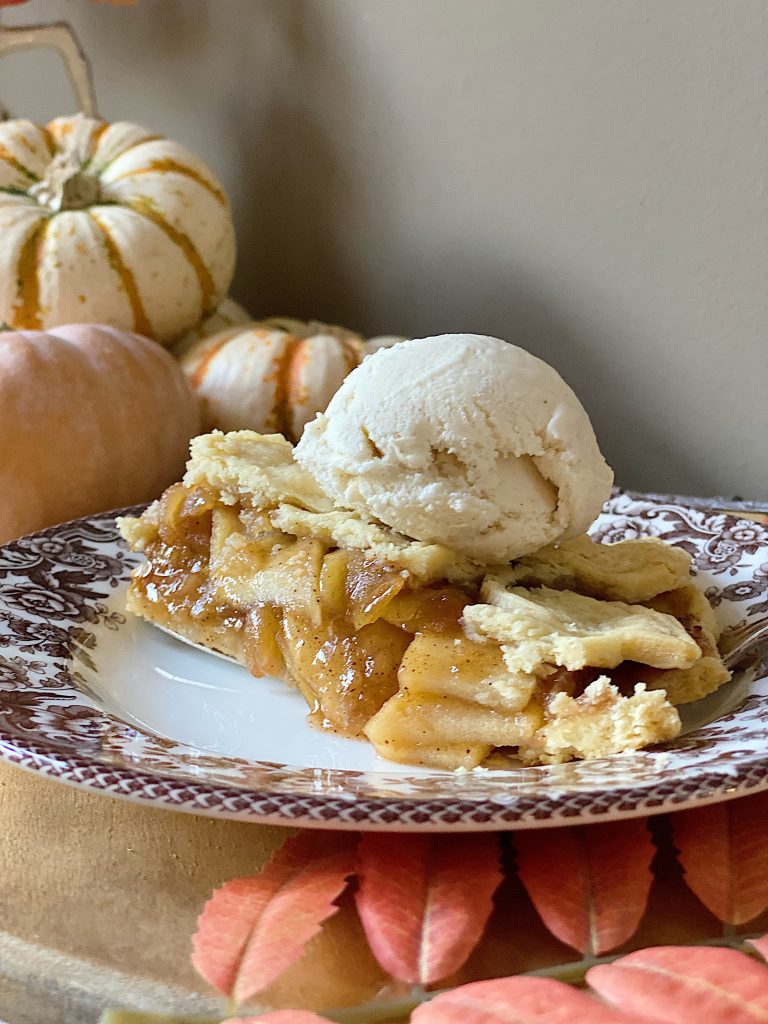 Warm Apple Pie with Vanilla Ice Cream