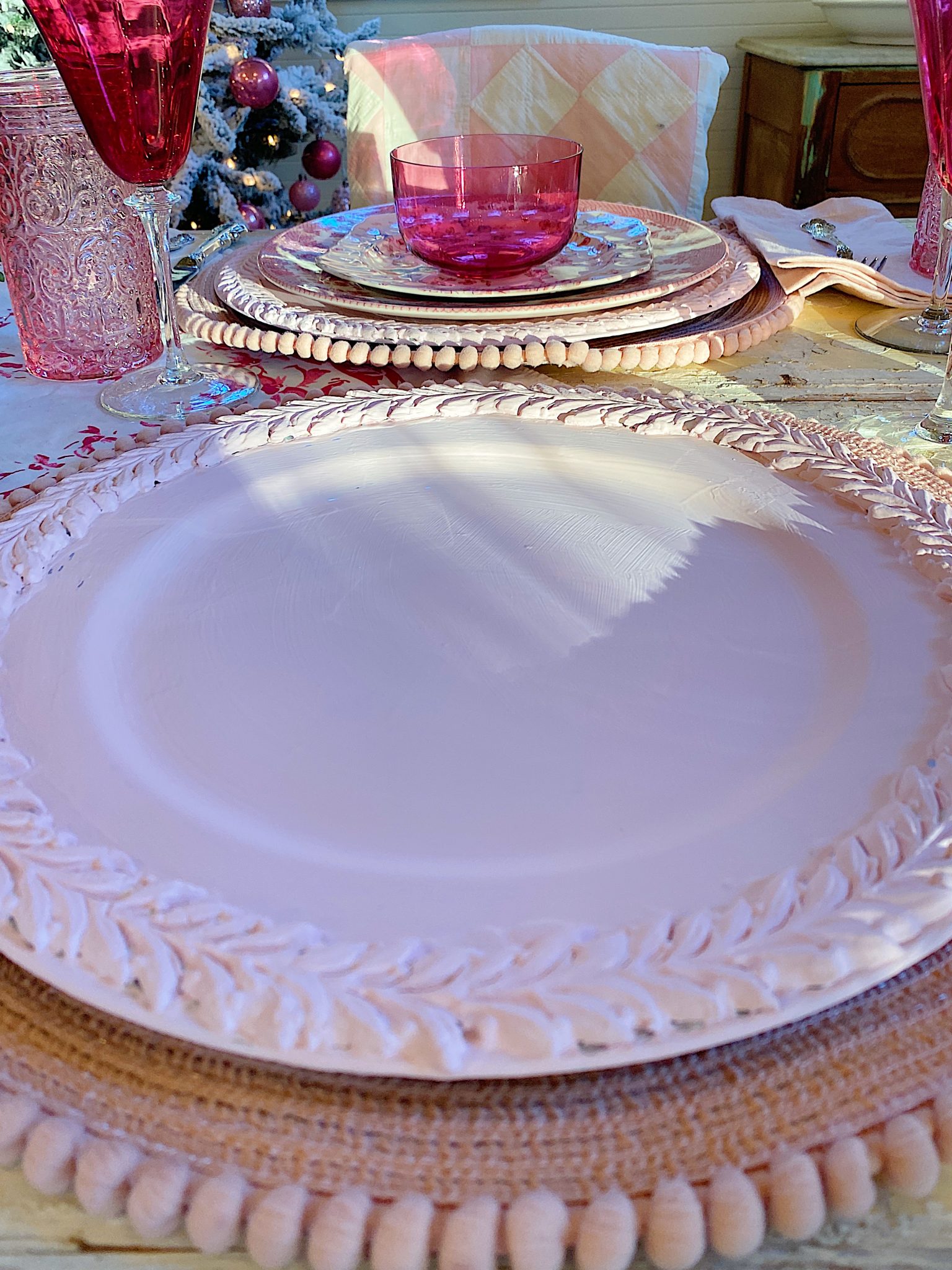 Pink Charger Plates
