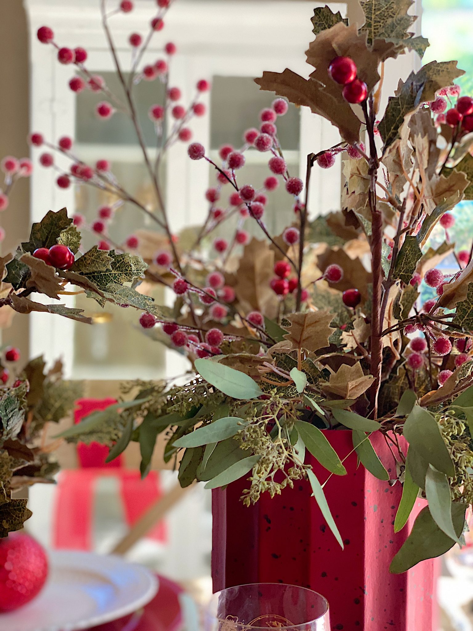 Dining Room Christmas Decor Centerpiece
