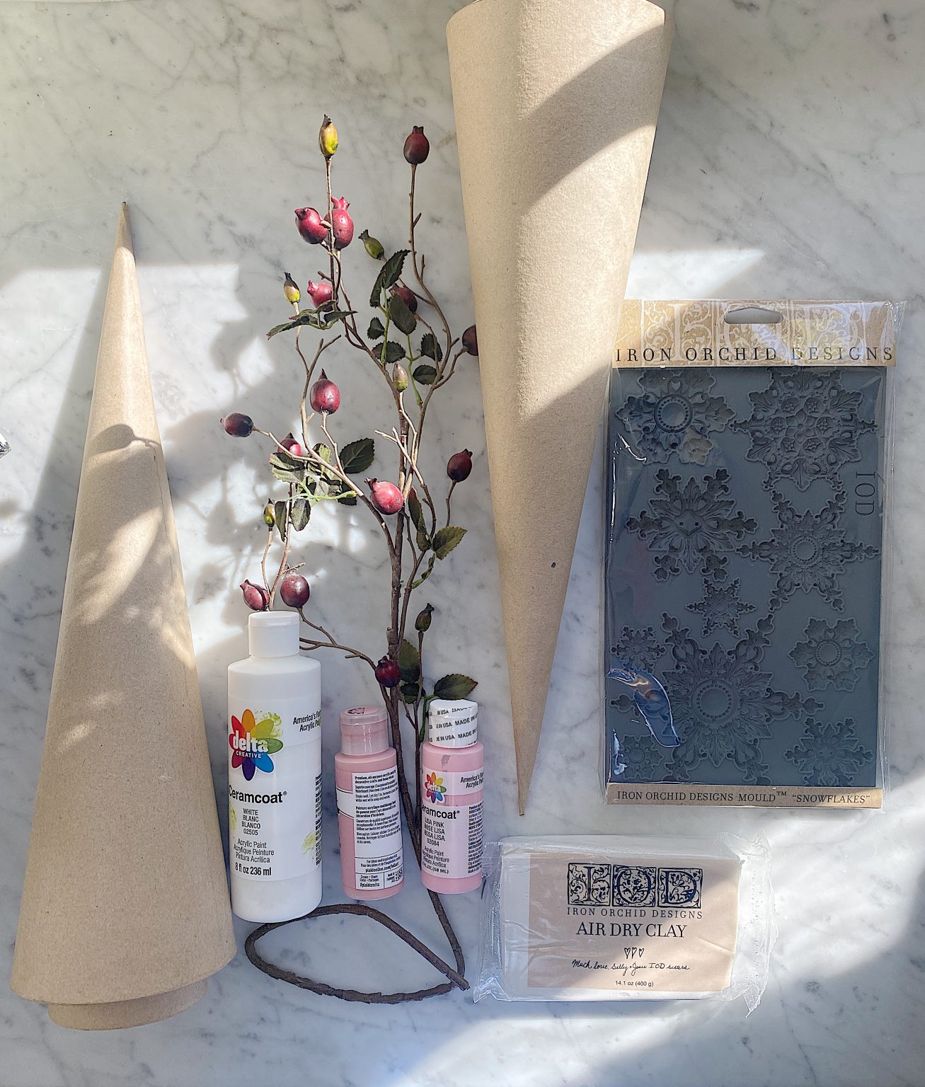Pink Tabletop Christmas Tree DIY 16