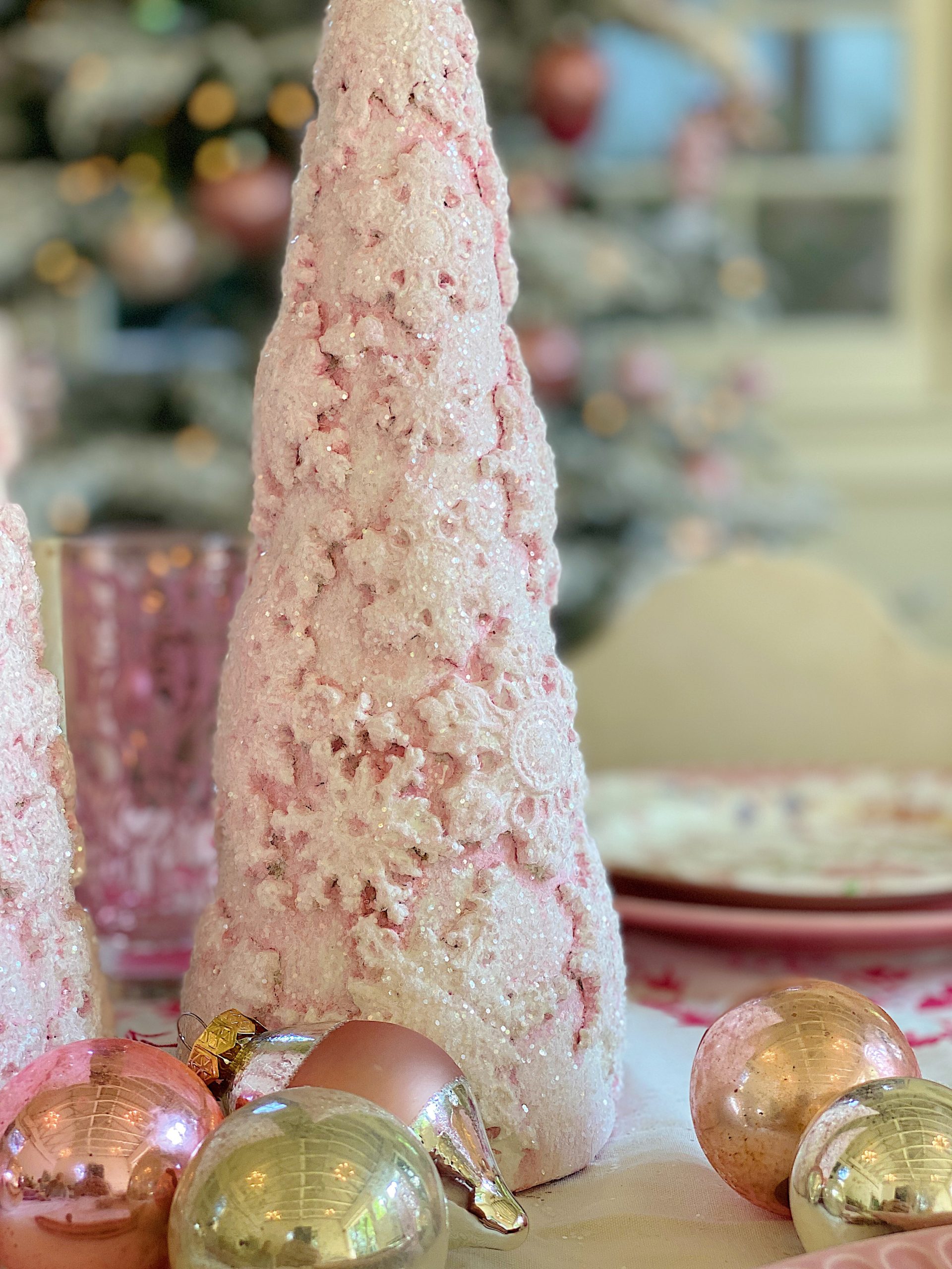 Pink Tabletop Christmas Tree DIY MY 100 YEAR OLD HOME