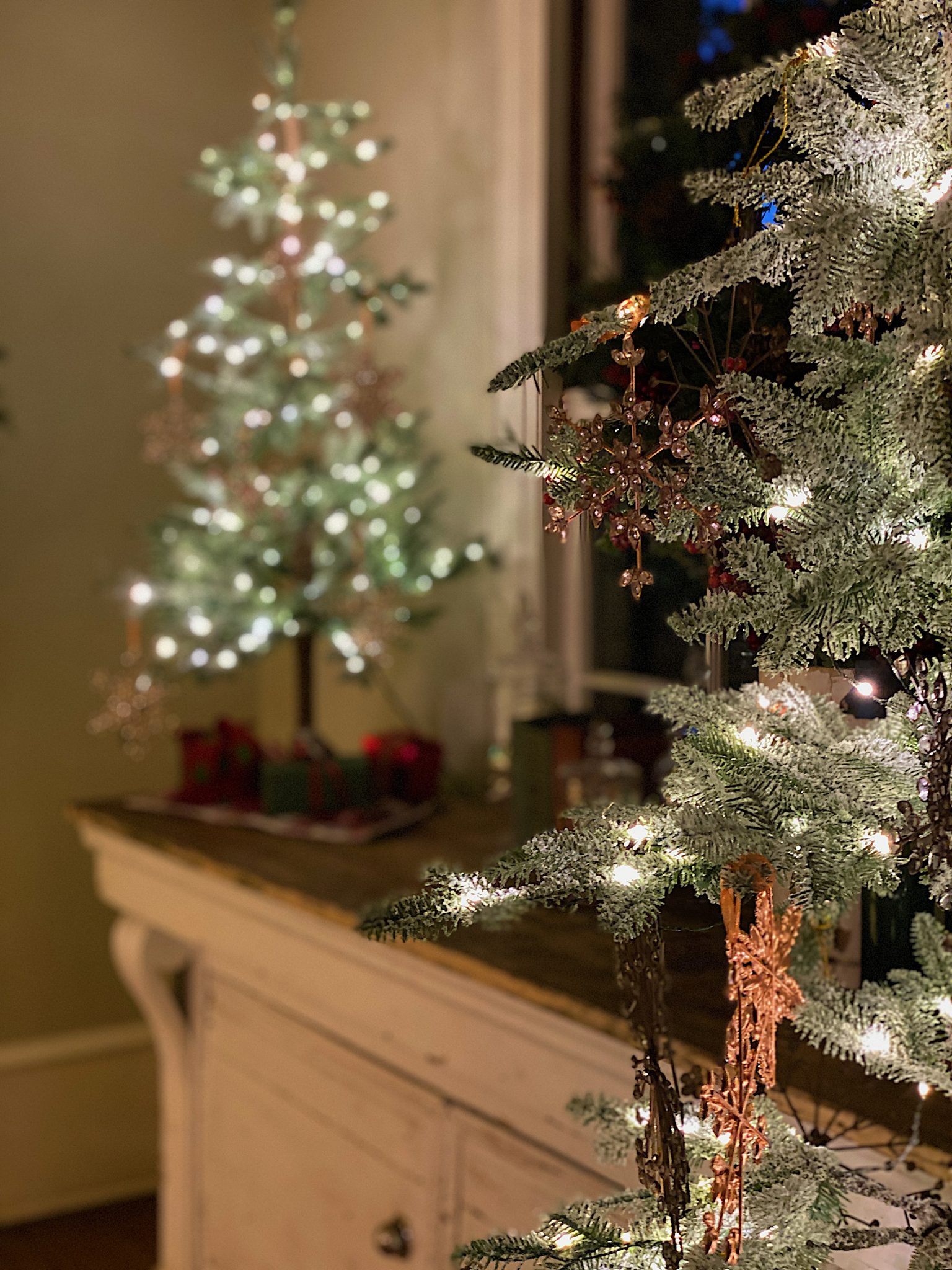 Vintage Christmas Night Time