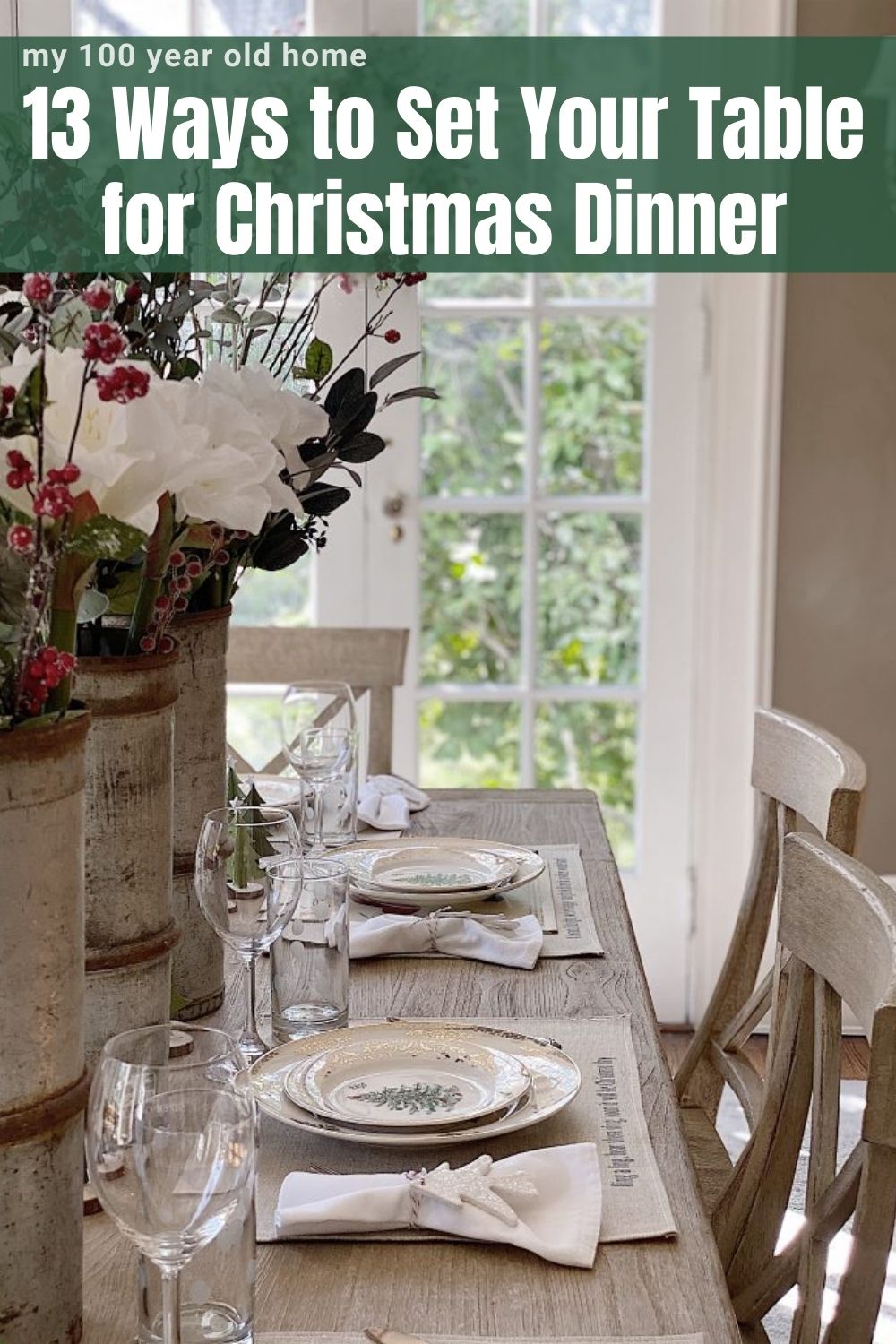 Today I am sharing 13 ways to set your table for Christmas. I hope these ideas inspire you to have fun setting your table!