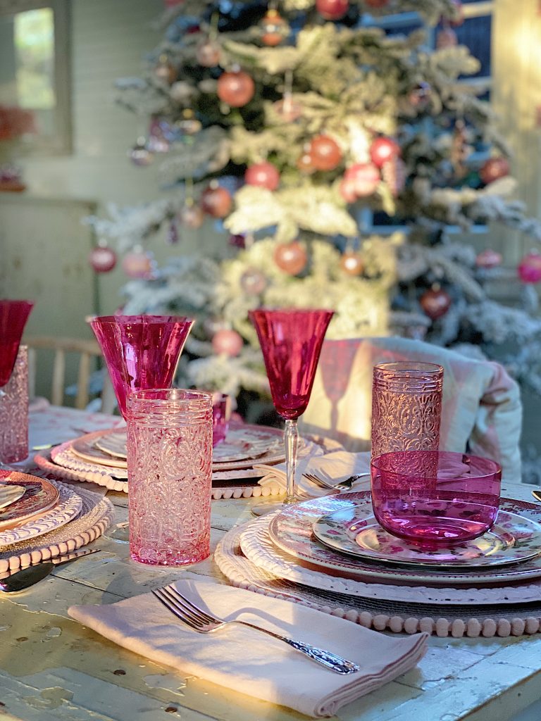 A Pink Christmas in the Carriage House