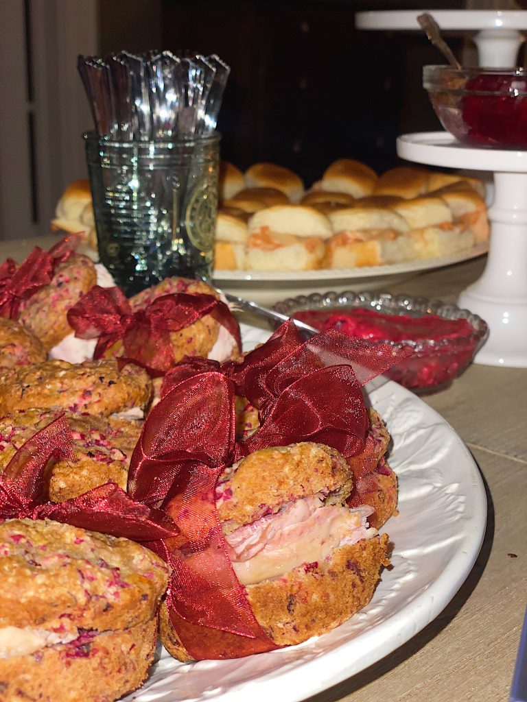 Best Christmas Party Ever Cranberry Muffins with smoked Turkey