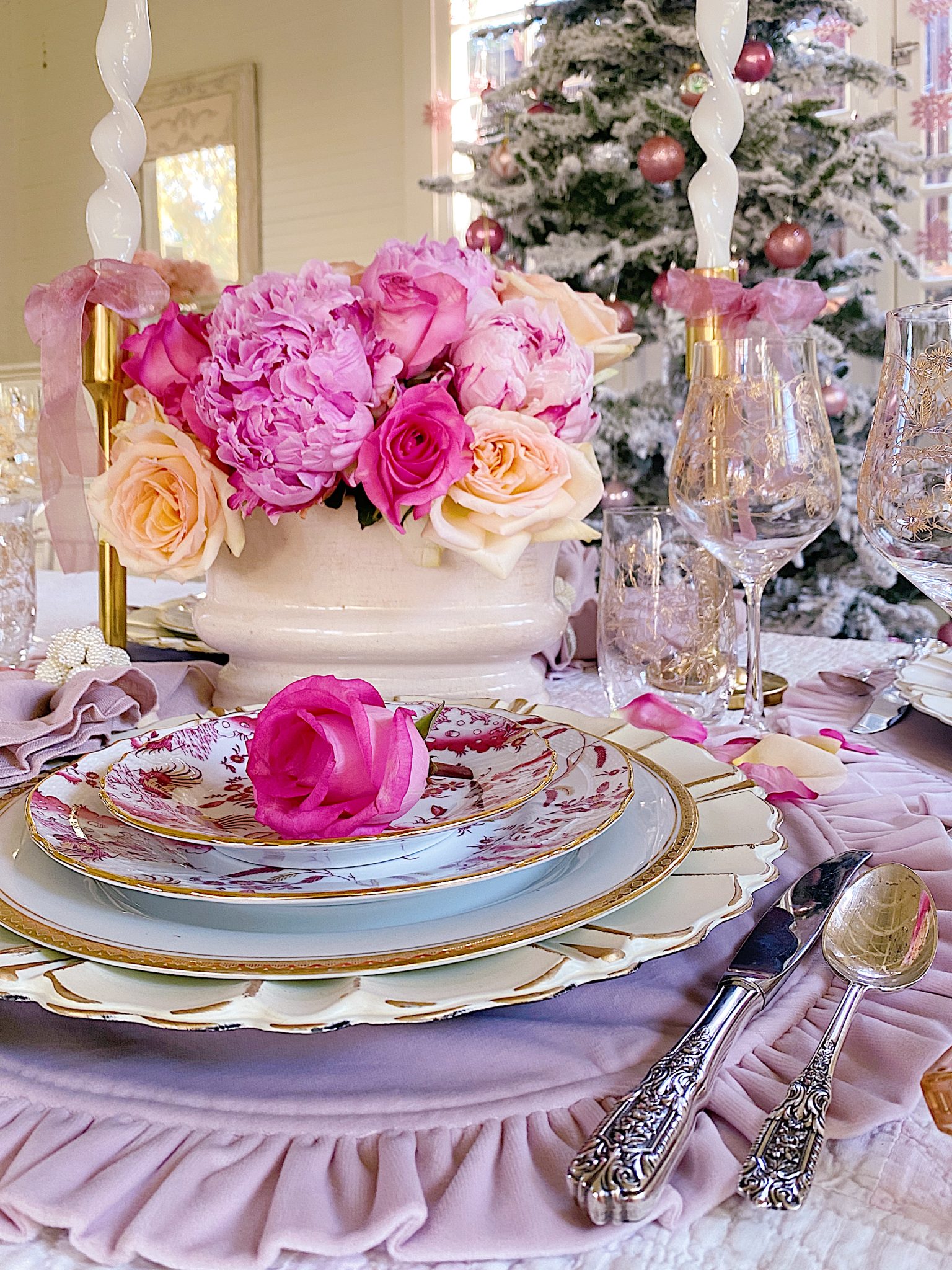 Candleware for Pink Christmas