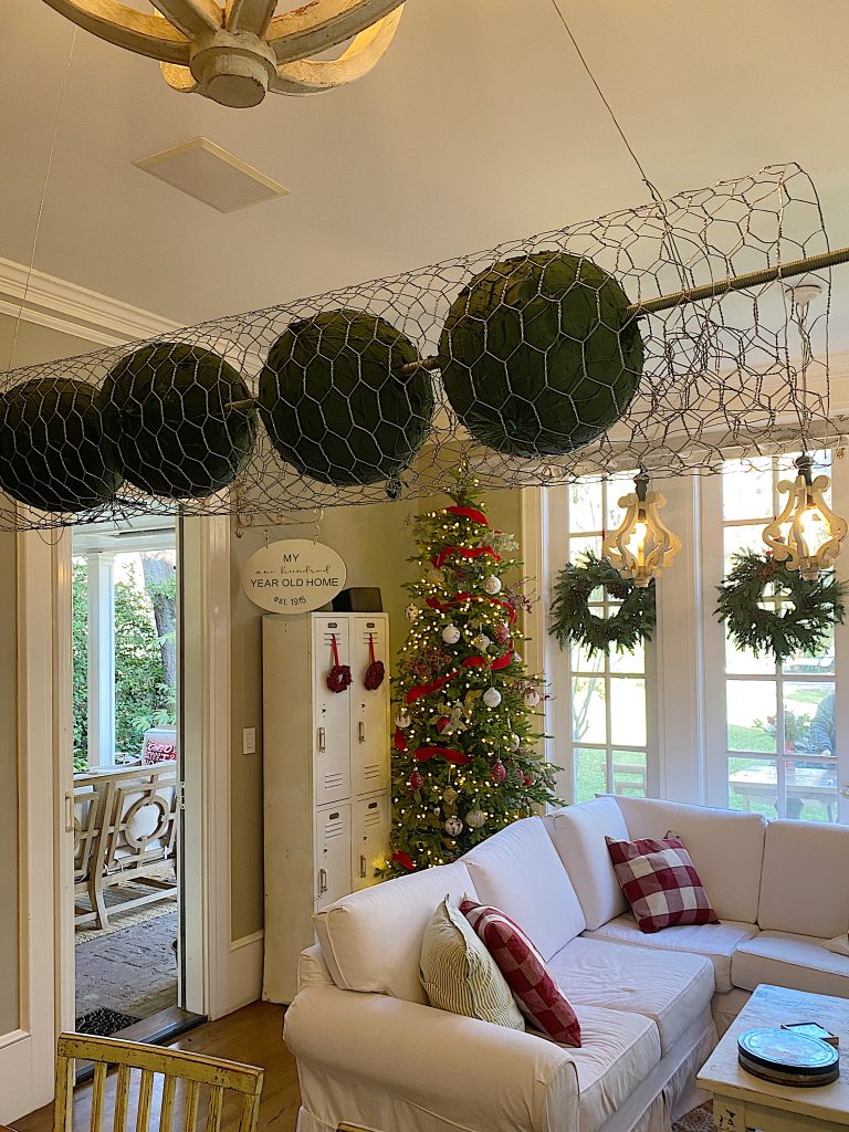 Christmas Centerpiece with Hanging Flowers 15