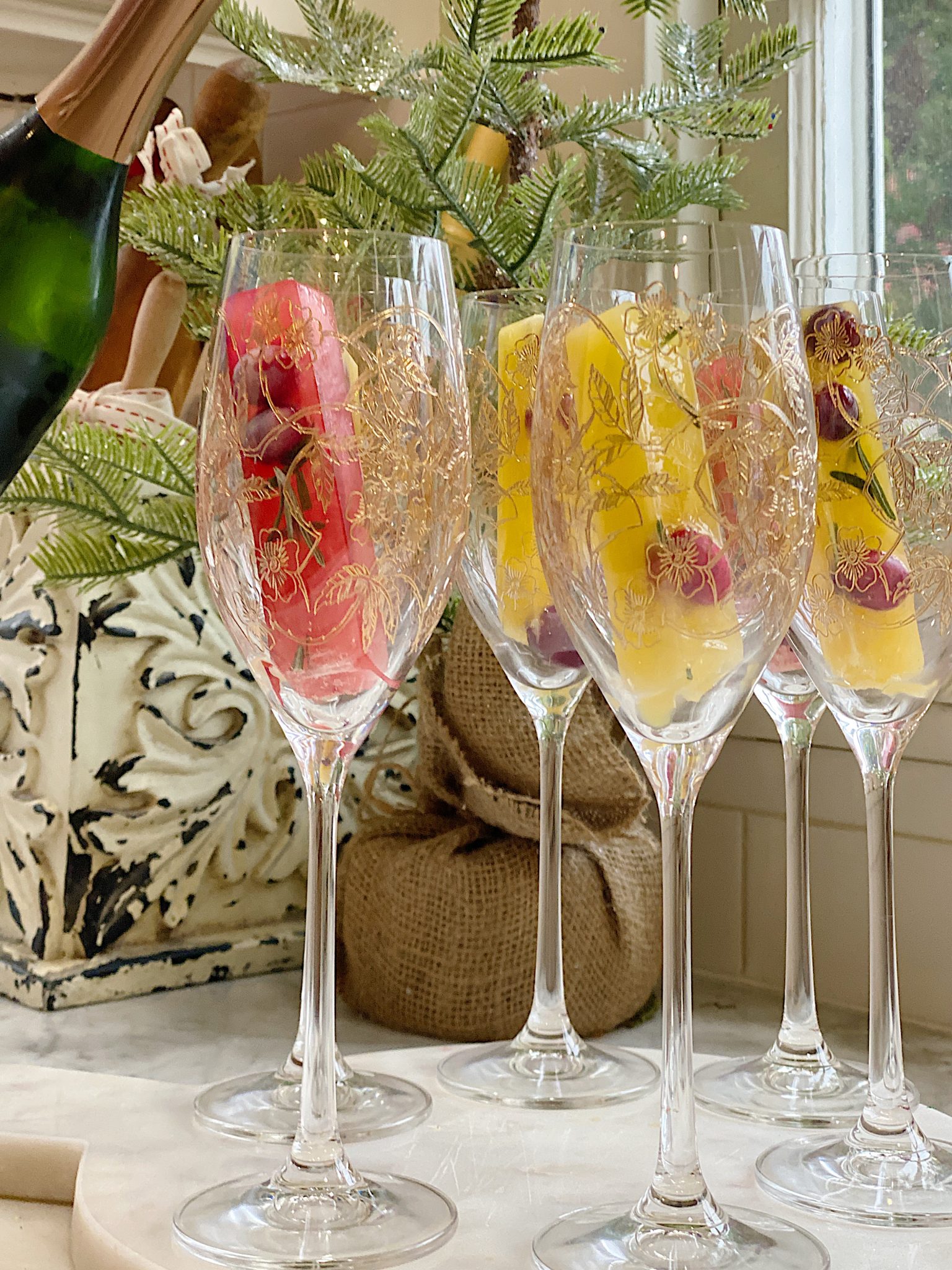 Christmas Mimosa Ice Sticks Champagne