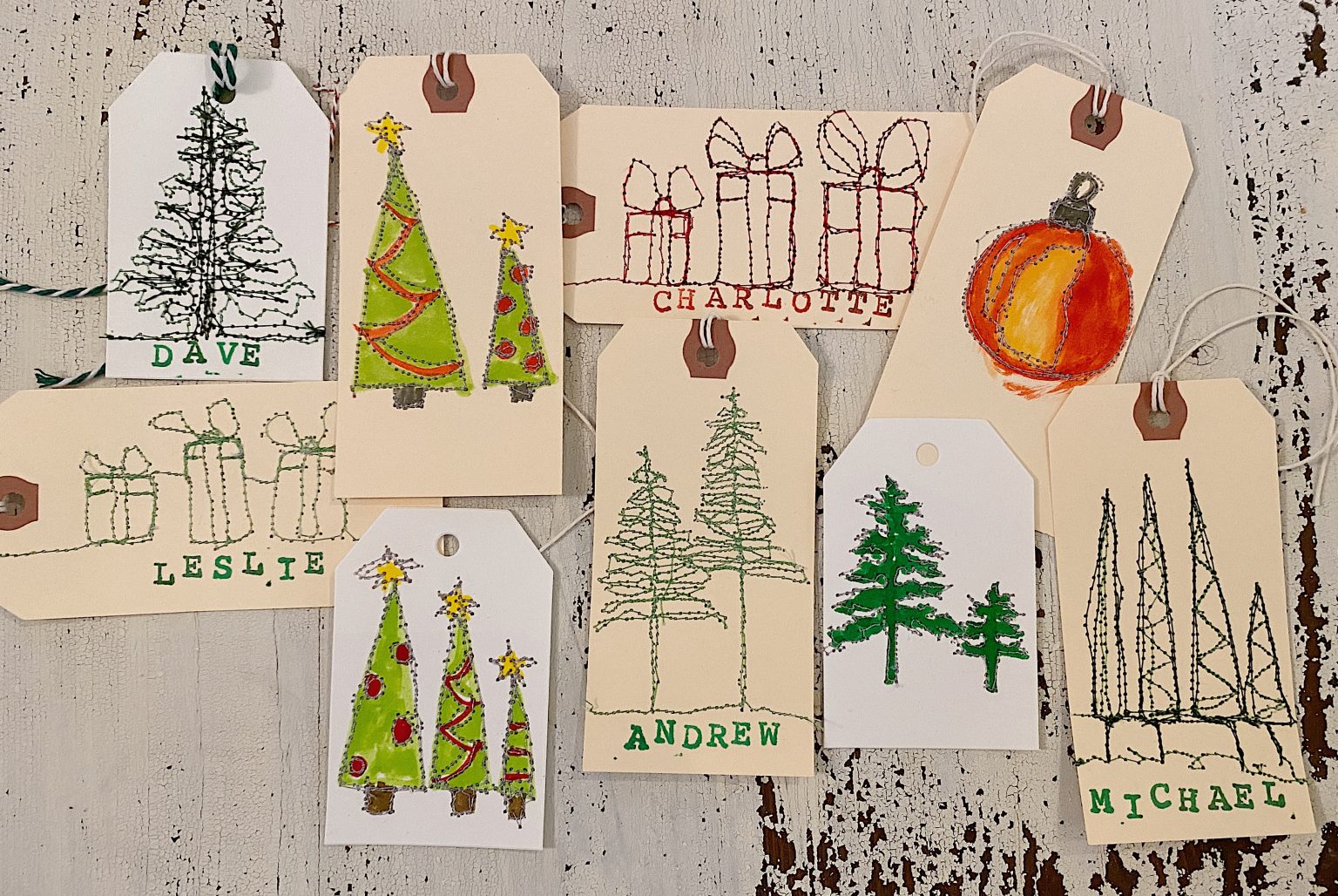 Christmas gift tags.