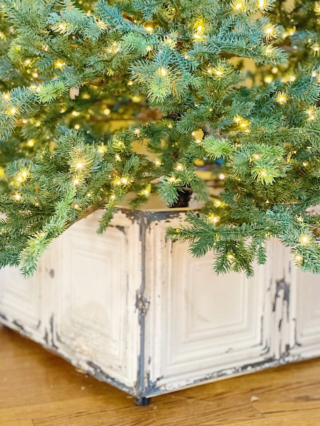 DIY Christmas Tree Collar MY 100 YEAR OLD HOME