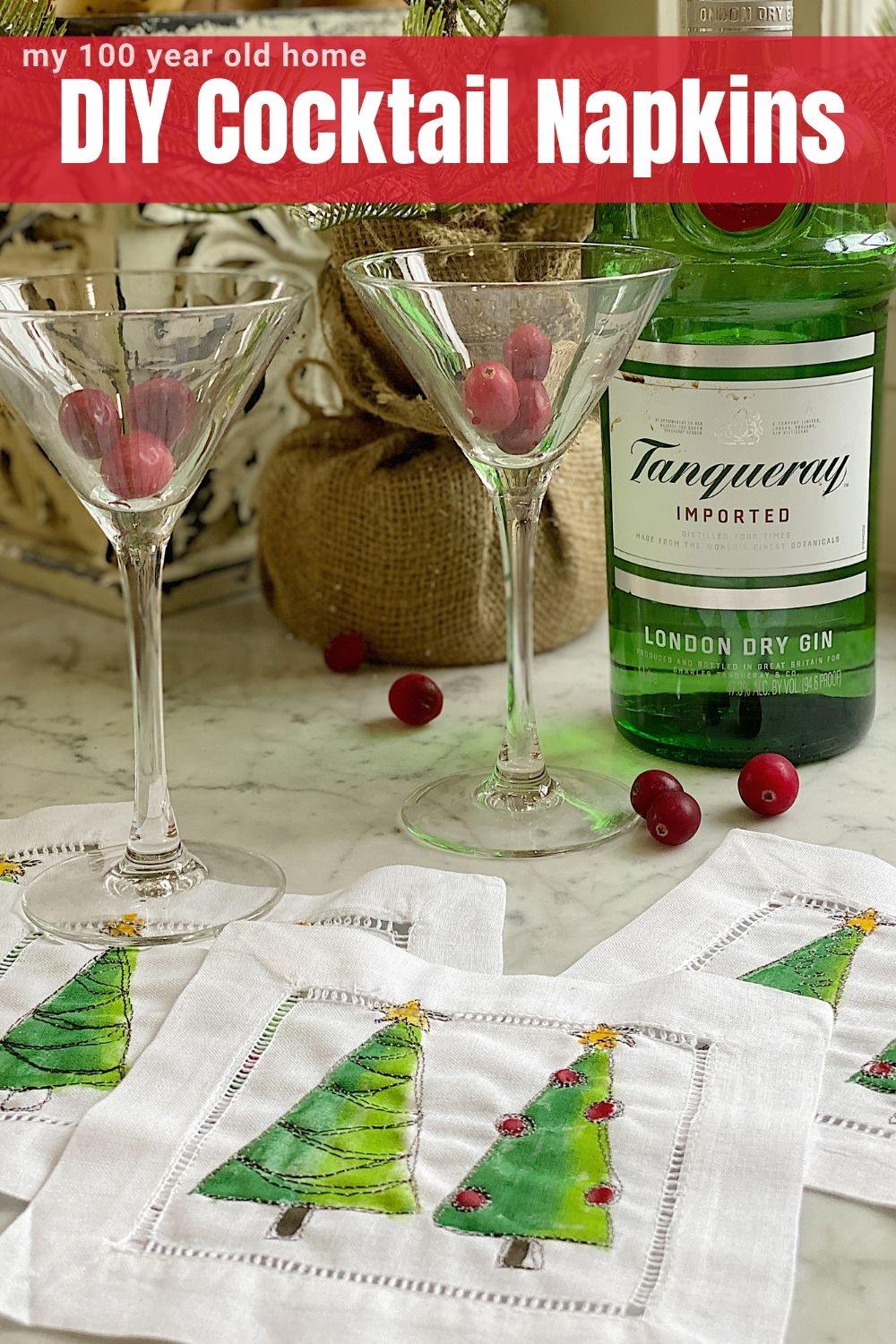 We all know that a good party starts with great drinks. Today I am sharing easy DIY cocktail napkins to give as a gift.