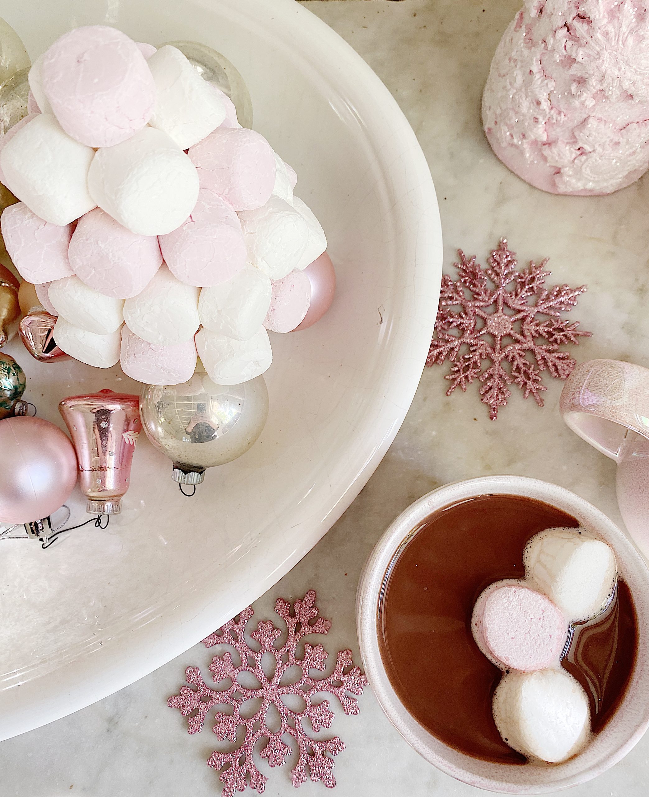 Pink Marshmallow Hot Chocolate Bar - MY 100 YEAR OLD HOME
