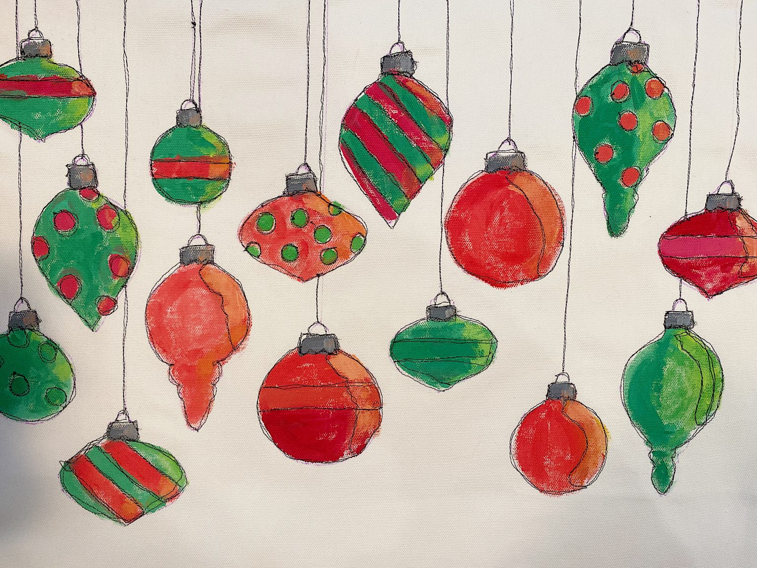 Ornament Christmas Pillow Vintage