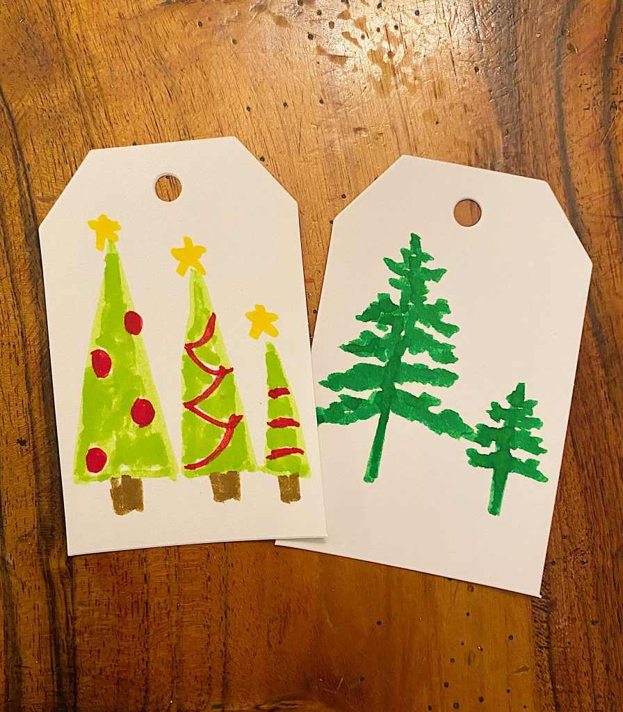 Painted Christmas Gift Tags