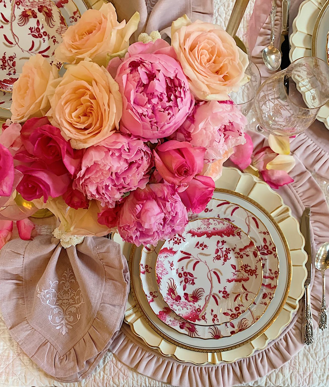 Pink Table for the Holidays