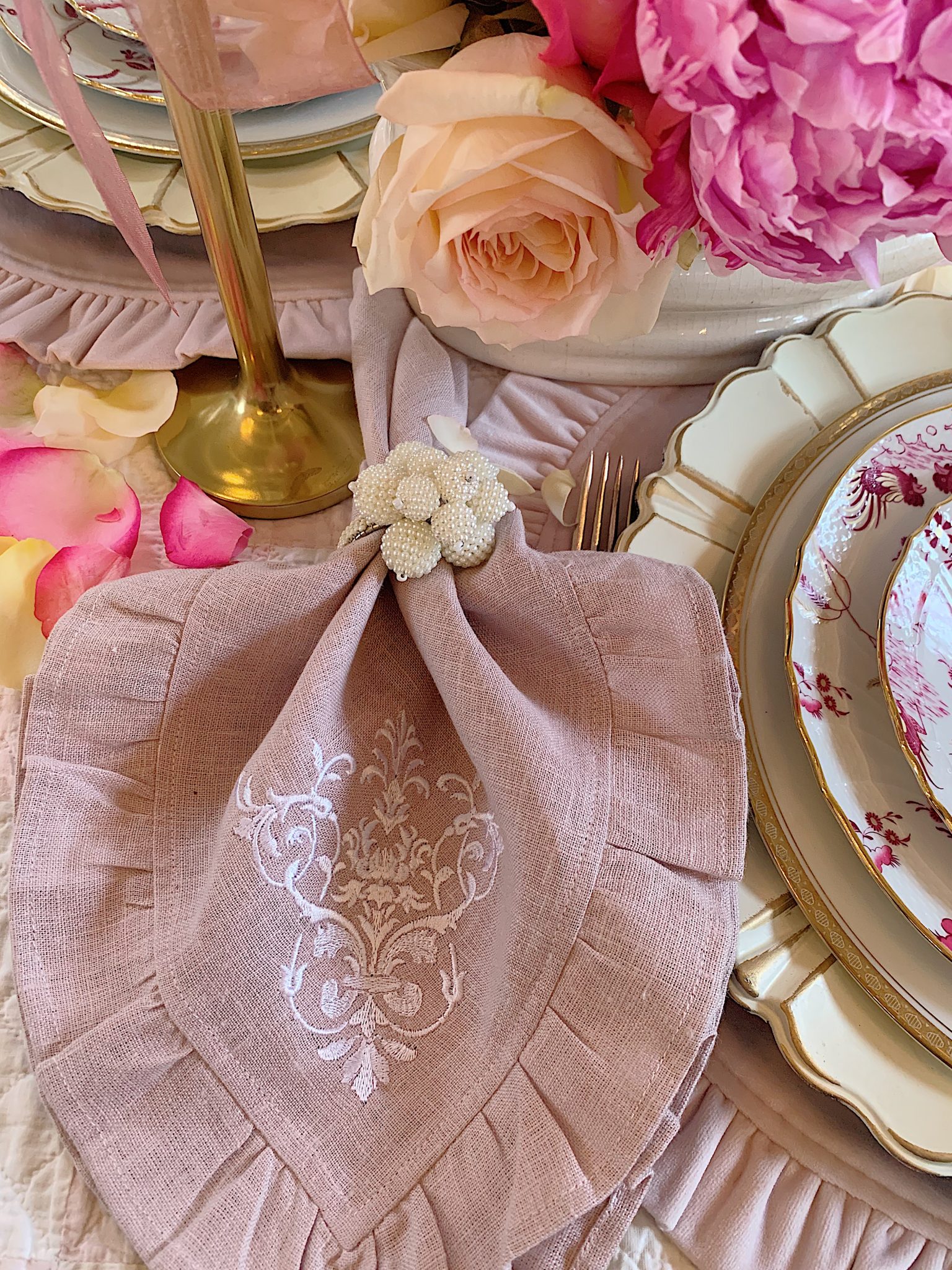 Pink Table for the Holidays