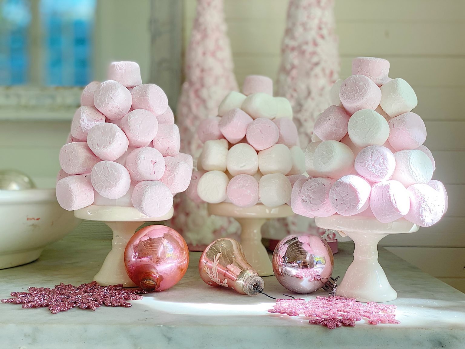 Pink Marshmallow Hot Chocolate Trees