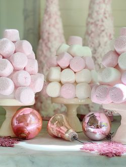 Pink Marshmallow Hot Chocolate Trees