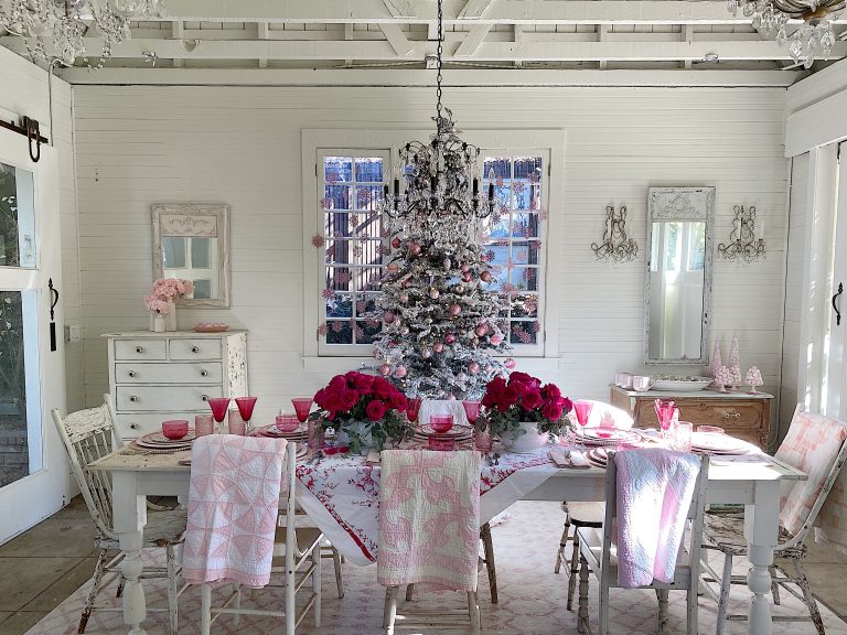 Pink Christmas Decorations – Sunday Morning Coffee