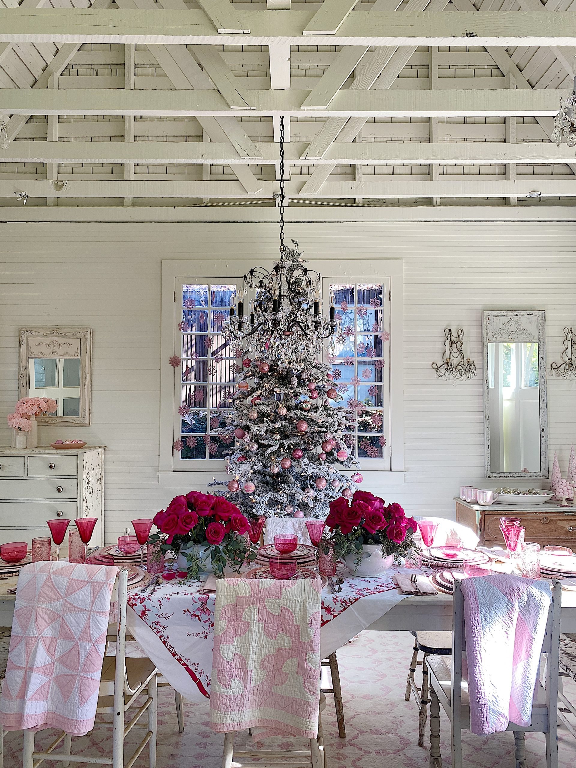 Very Pink Christmas in the Carriage House
