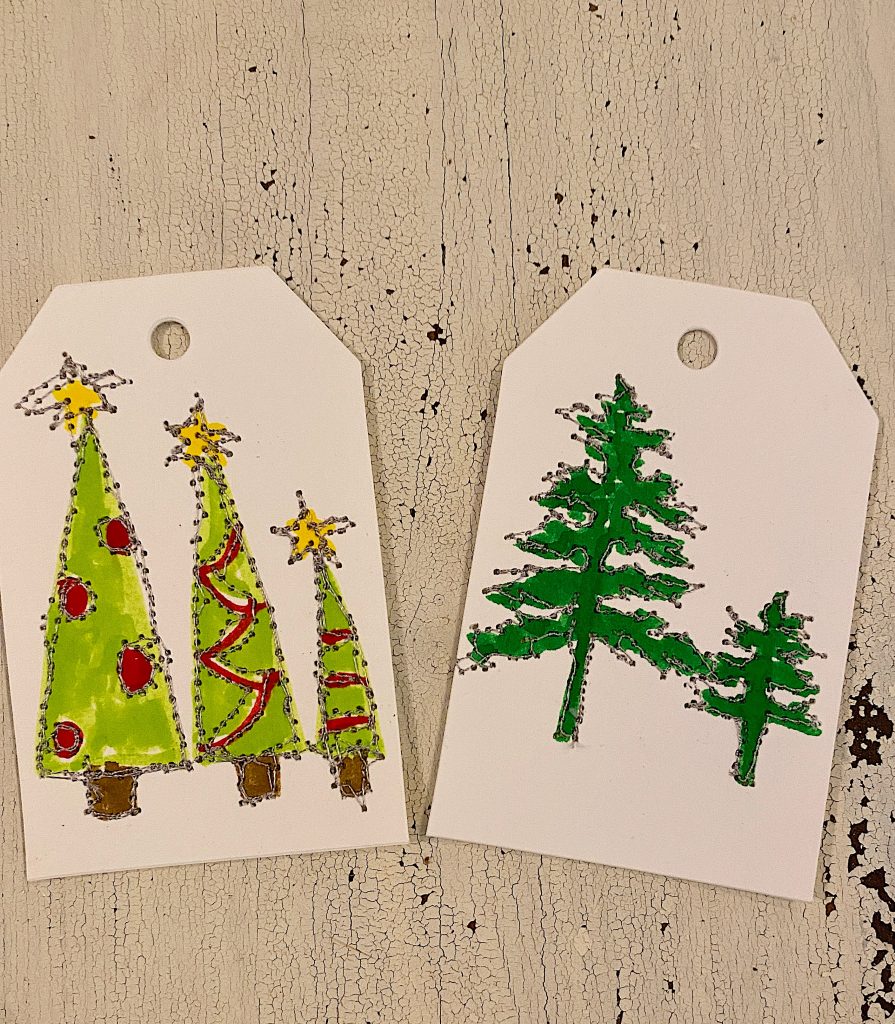 Watercolor Painted Christmas Gift Tags