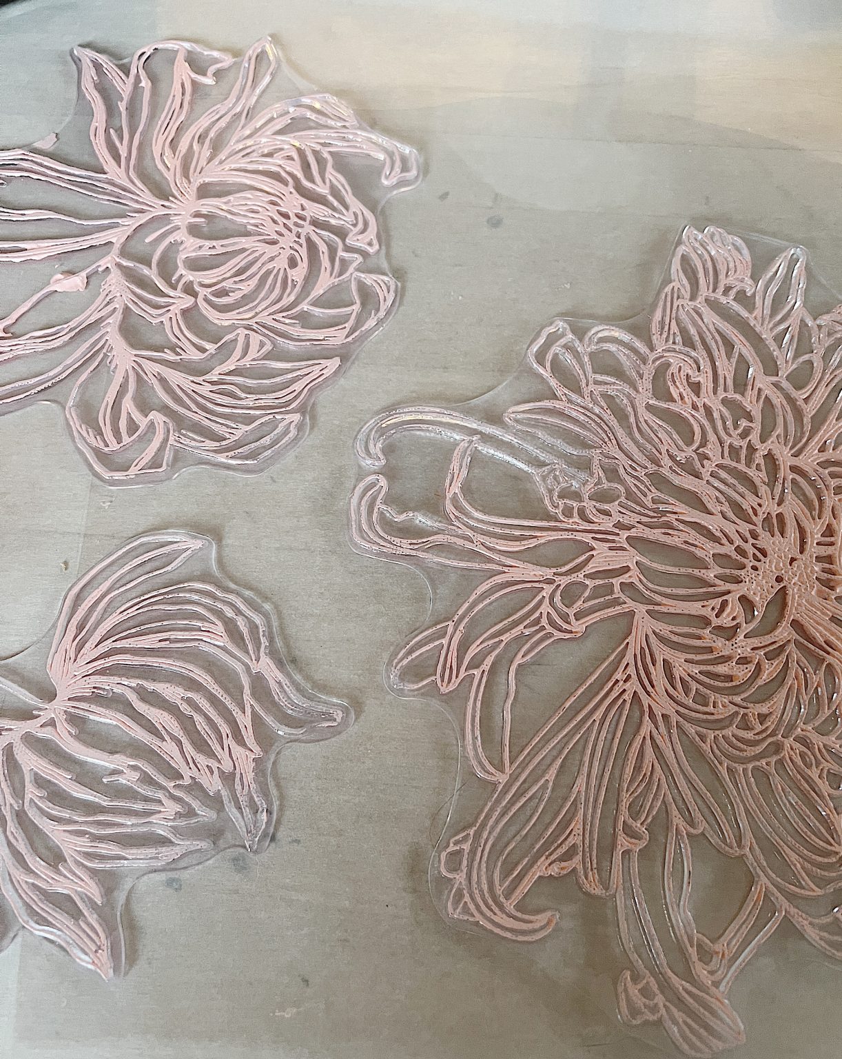 Adding Paint to the Stamps