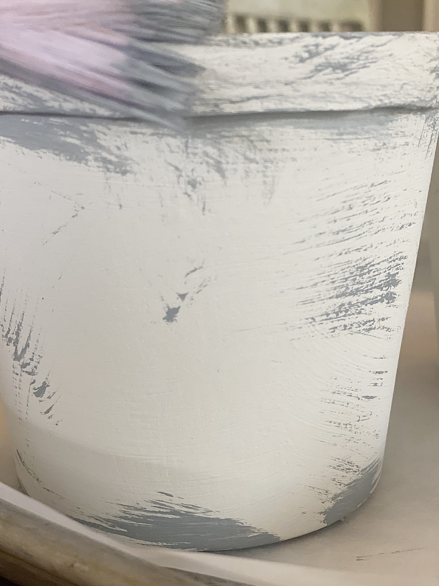Aging Painted Ceramic Pots