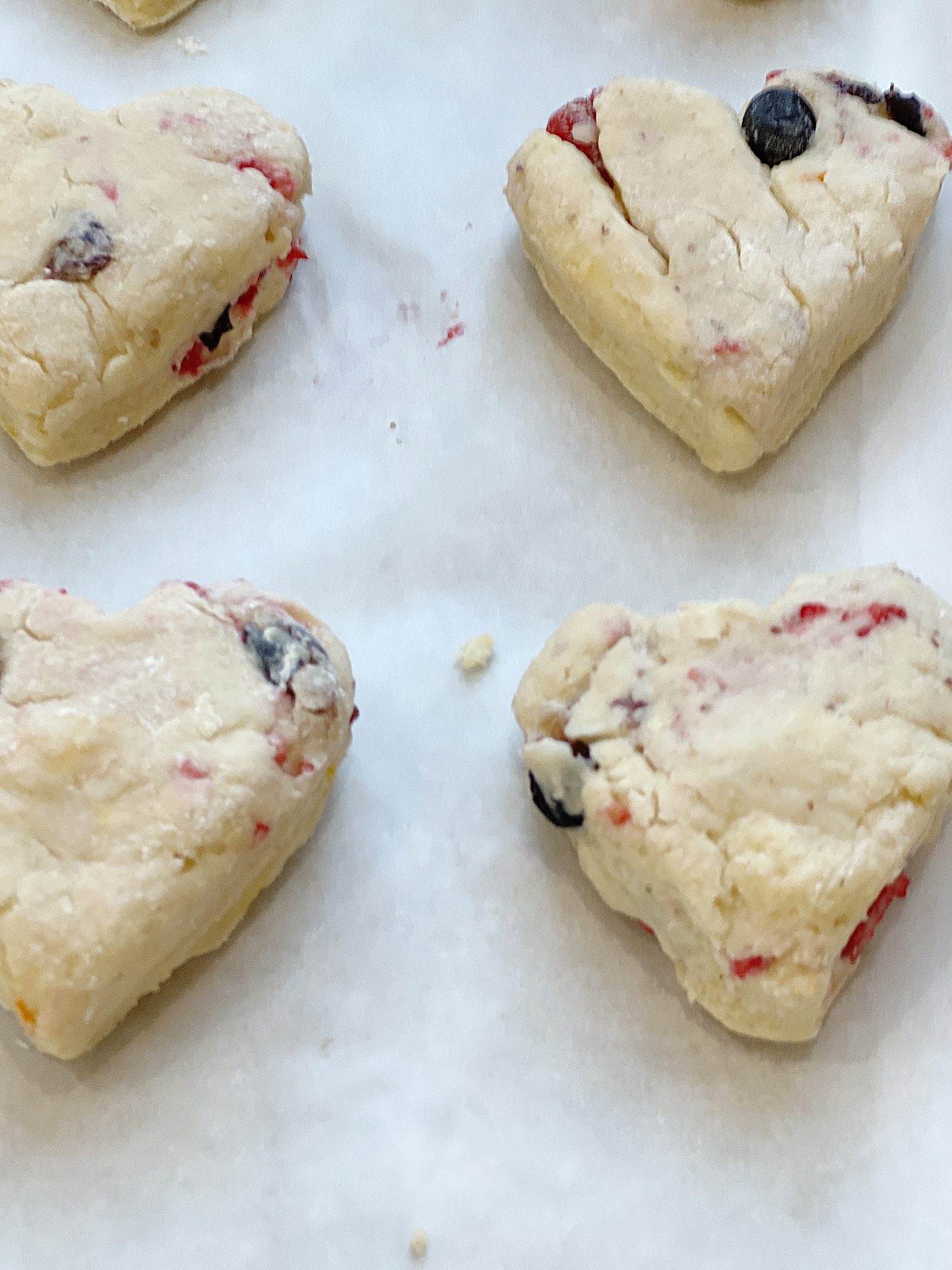 Blueberry Raspberry Gluten Free Scones.