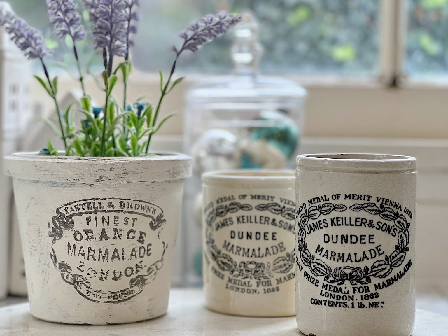 DIY English Advertising Ceramic Pots