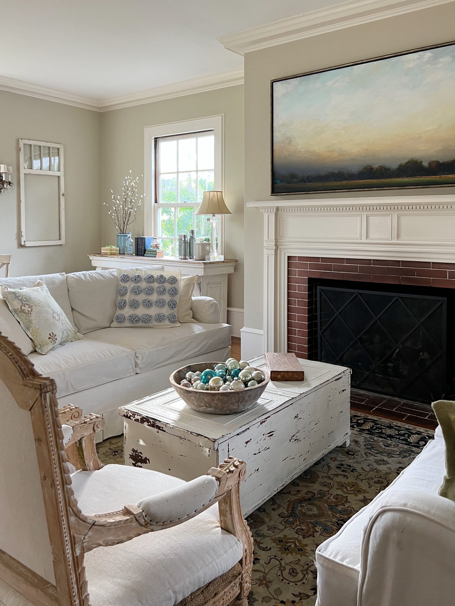 Winter Farmhouse Living Room Decor