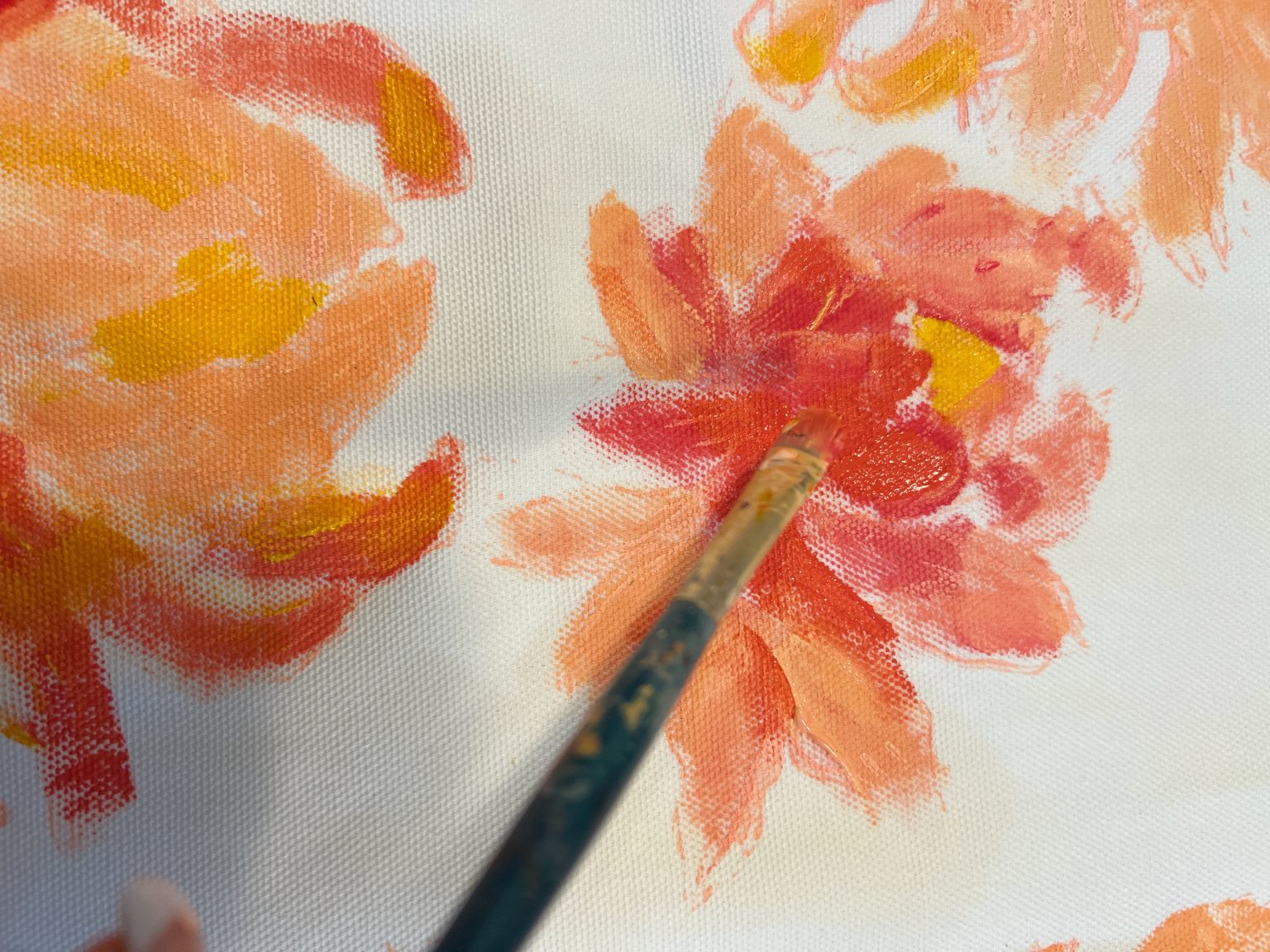 How to Make a Flower Pillow DIY with Paint