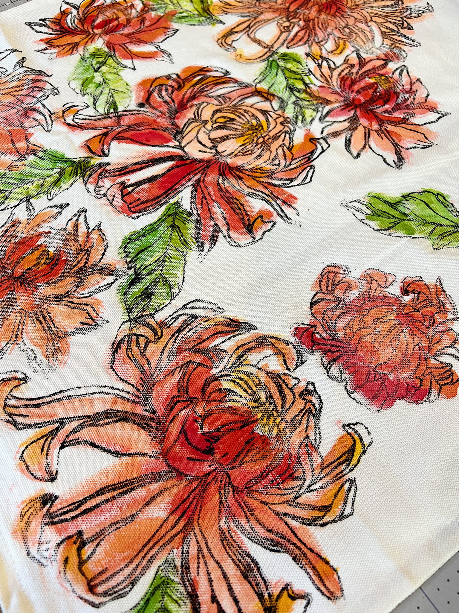 How to Make a Flower Pillow DIY with a Stamp