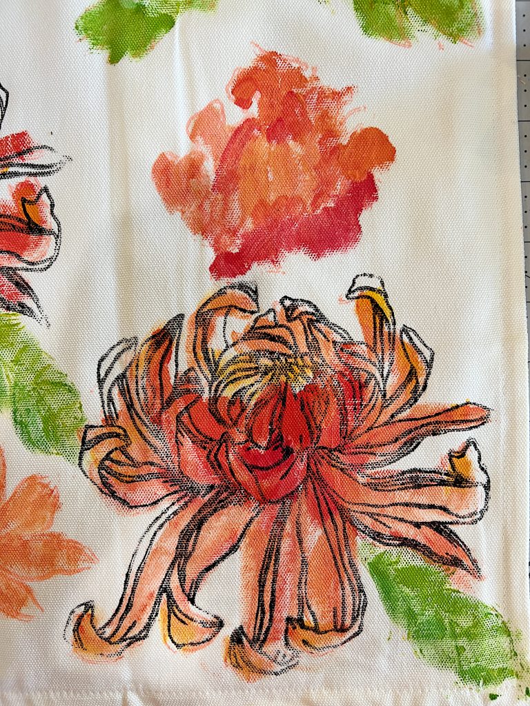 Painted Flower Pillow