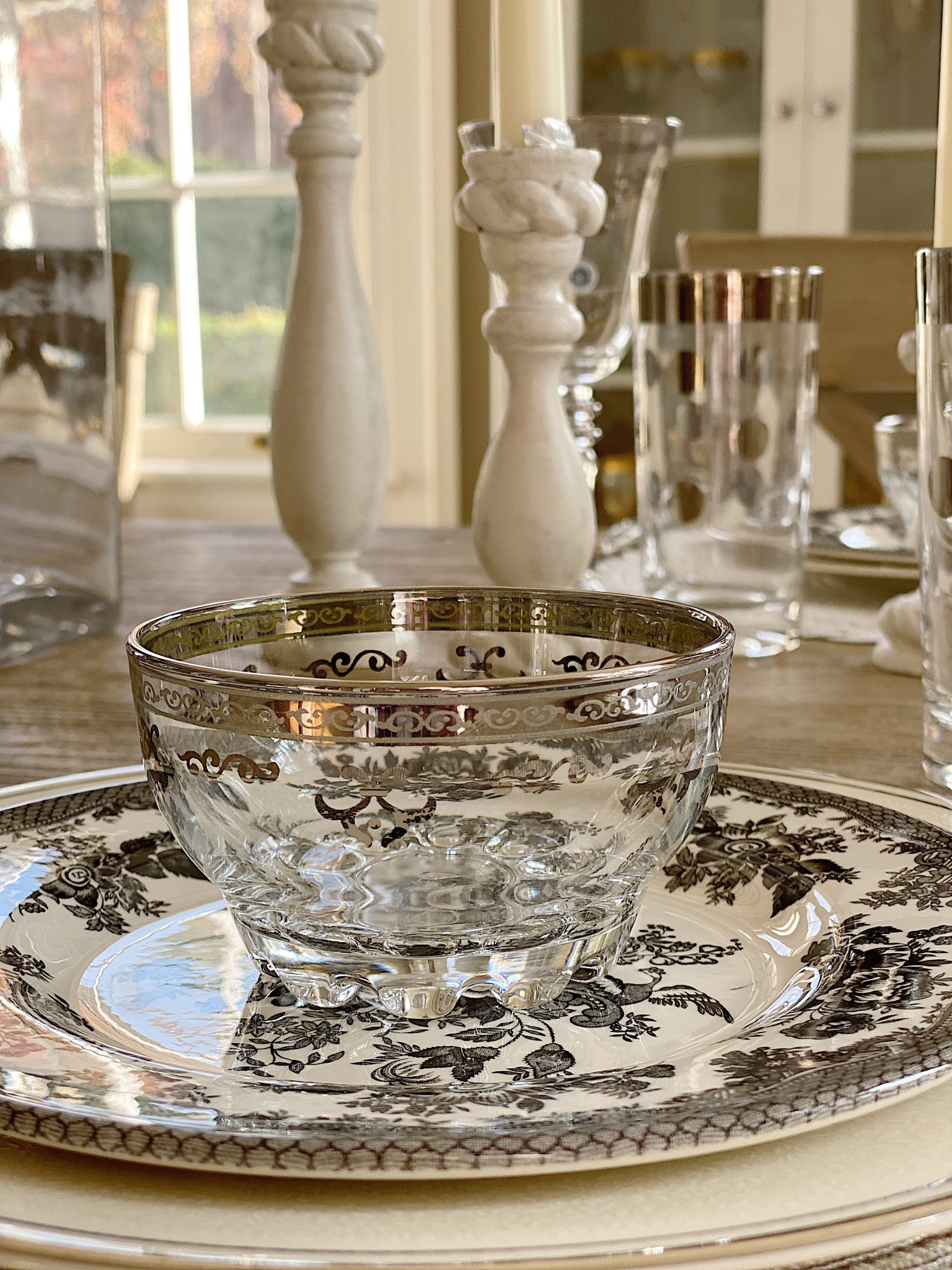 Silver Rimmed Bowls