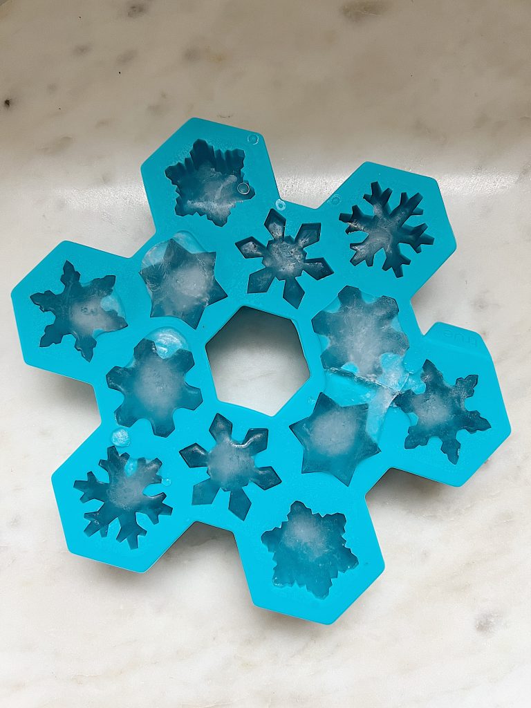 Snowflake Ice Cubes.